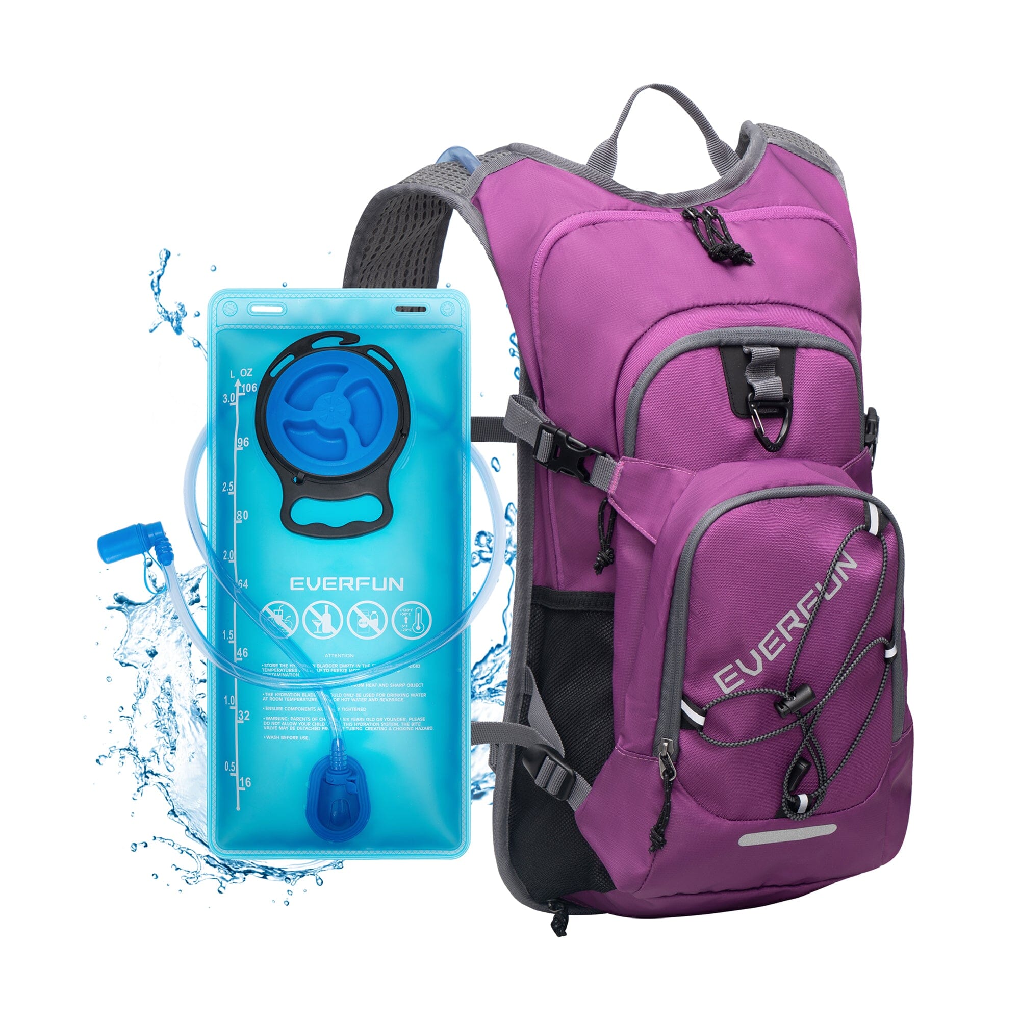 EVERFUN 18L Lightweight Hydration Backpack with 3L Leak-Proof Bladder