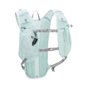Light blue hydration backpack on a white background